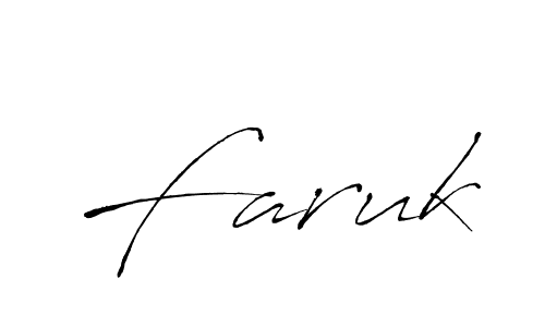 Design your own signature with our free online signature maker. With this signature software, you can create a handwritten (Antro_Vectra) signature for name Faruk. Faruk signature style 6 images and pictures png