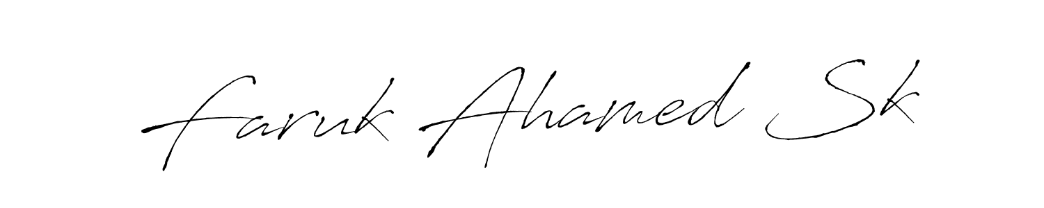 Use a signature maker to create a handwritten signature online. With this signature software, you can design (Antro_Vectra) your own signature for name Faruk Ahamed Sk. Faruk Ahamed Sk signature style 6 images and pictures png