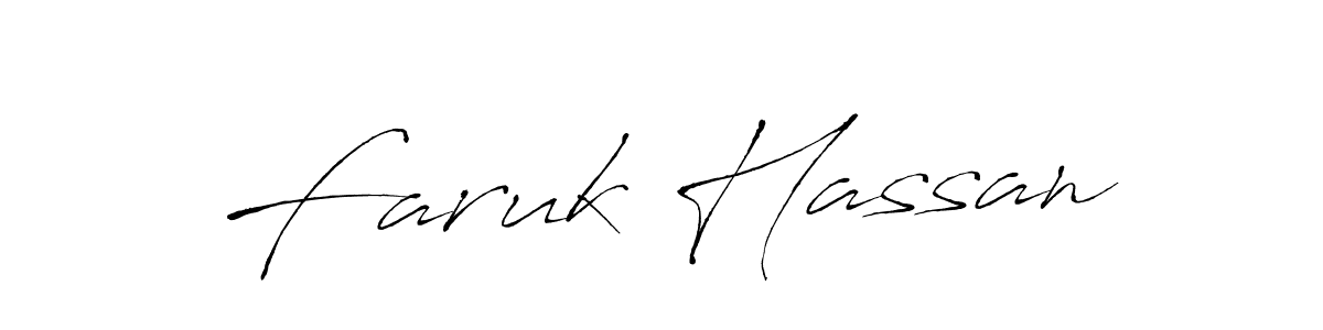 How to make Faruk Hassan name signature. Use Antro_Vectra style for creating short signs online. This is the latest handwritten sign. Faruk Hassan signature style 6 images and pictures png