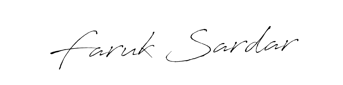 How to make Faruk Sardar name signature. Use Antro_Vectra style for creating short signs online. This is the latest handwritten sign. Faruk Sardar signature style 6 images and pictures png