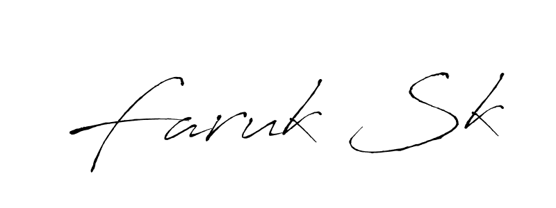Design your own signature with our free online signature maker. With this signature software, you can create a handwritten (Antro_Vectra) signature for name Faruk Sk. Faruk Sk signature style 6 images and pictures png