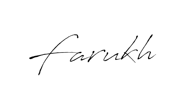 Design your own signature with our free online signature maker. With this signature software, you can create a handwritten (Antro_Vectra) signature for name Farukh. Farukh signature style 6 images and pictures png