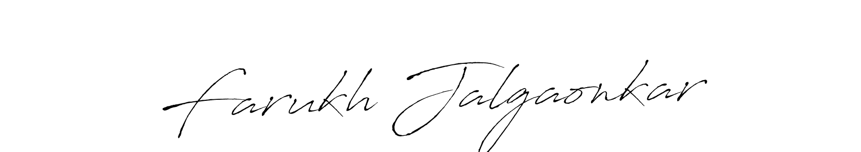 How to make Farukh Jalgaonkar name signature. Use Antro_Vectra style for creating short signs online. This is the latest handwritten sign. Farukh Jalgaonkar signature style 6 images and pictures png