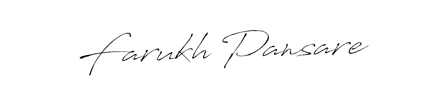 Create a beautiful signature design for name Farukh Pansare. With this signature (Antro_Vectra) fonts, you can make a handwritten signature for free. Farukh Pansare signature style 6 images and pictures png