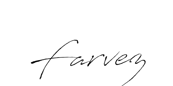 Create a beautiful signature design for name Farvez. With this signature (Antro_Vectra) fonts, you can make a handwritten signature for free. Farvez signature style 6 images and pictures png