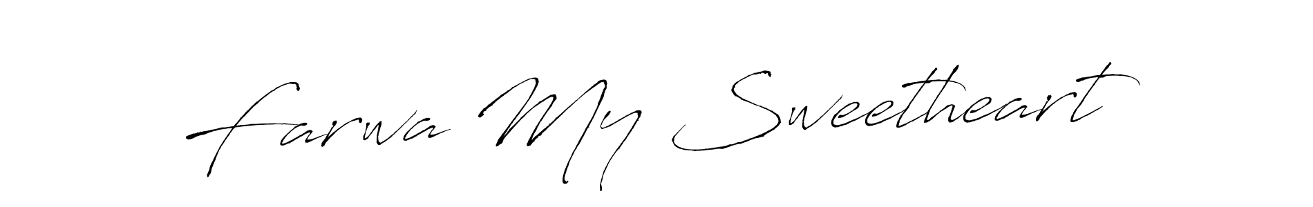 Similarly Antro_Vectra is the best handwritten signature design. Signature creator online .You can use it as an online autograph creator for name Farwa My Sweetheart. Farwa My Sweetheart signature style 6 images and pictures png