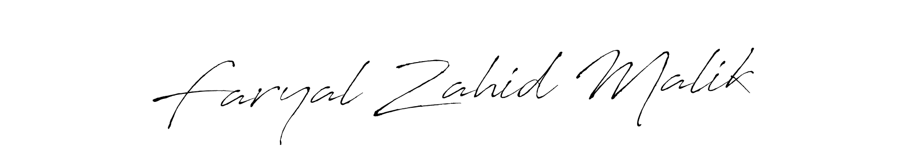 Design your own signature with our free online signature maker. With this signature software, you can create a handwritten (Antro_Vectra) signature for name Faryal Zahid Malik. Faryal Zahid Malik signature style 6 images and pictures png