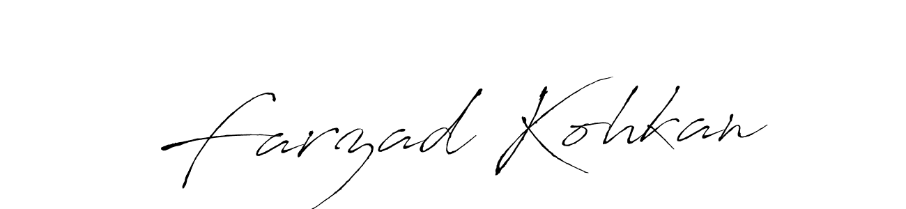 Create a beautiful signature design for name Farzad Kohkan. With this signature (Antro_Vectra) fonts, you can make a handwritten signature for free. Farzad Kohkan signature style 6 images and pictures png