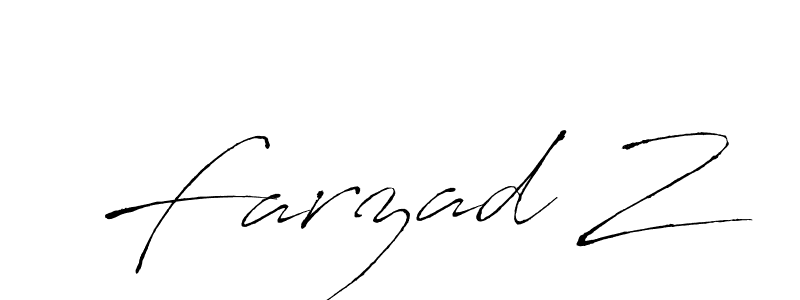How to make Farzad Z name signature. Use Antro_Vectra style for creating short signs online. This is the latest handwritten sign. Farzad Z signature style 6 images and pictures png