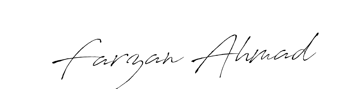 Create a beautiful signature design for name Farzan Ahmad. With this signature (Antro_Vectra) fonts, you can make a handwritten signature for free. Farzan Ahmad signature style 6 images and pictures png