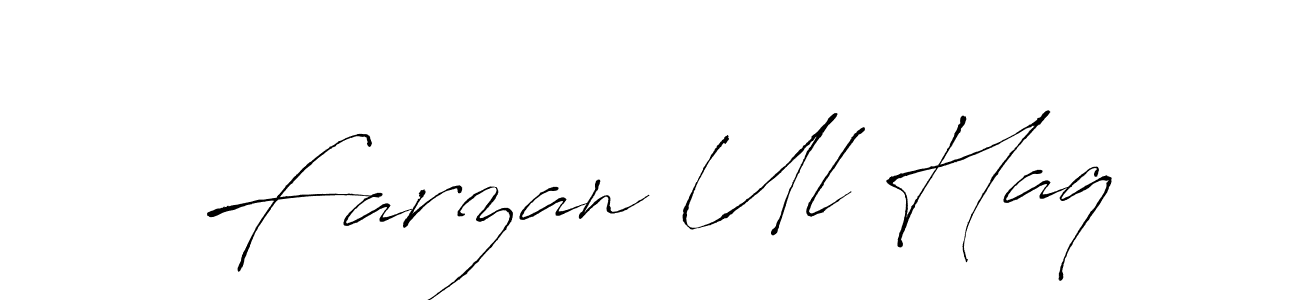 Create a beautiful signature design for name Farzan Ul Haq. With this signature (Antro_Vectra) fonts, you can make a handwritten signature for free. Farzan Ul Haq signature style 6 images and pictures png