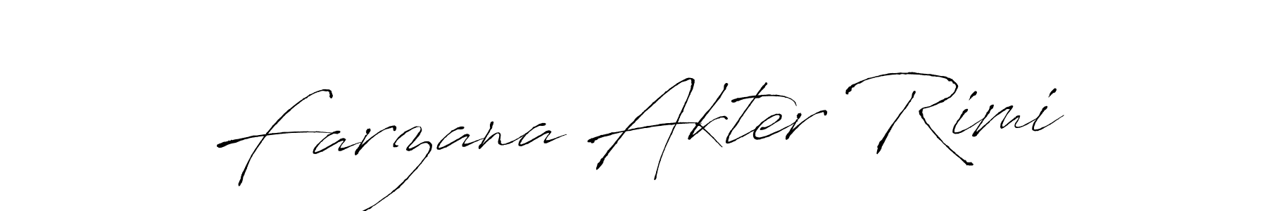 Make a beautiful signature design for name Farzana Akter Rimi. With this signature (Antro_Vectra) style, you can create a handwritten signature for free. Farzana Akter Rimi signature style 6 images and pictures png