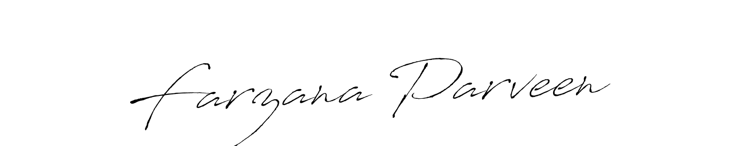 Create a beautiful signature design for name Farzana Parveen. With this signature (Antro_Vectra) fonts, you can make a handwritten signature for free. Farzana Parveen signature style 6 images and pictures png