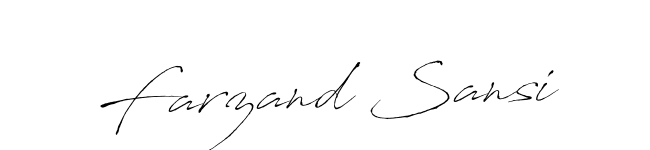 Make a beautiful signature design for name Farzand Sansi. With this signature (Antro_Vectra) style, you can create a handwritten signature for free. Farzand Sansi signature style 6 images and pictures png