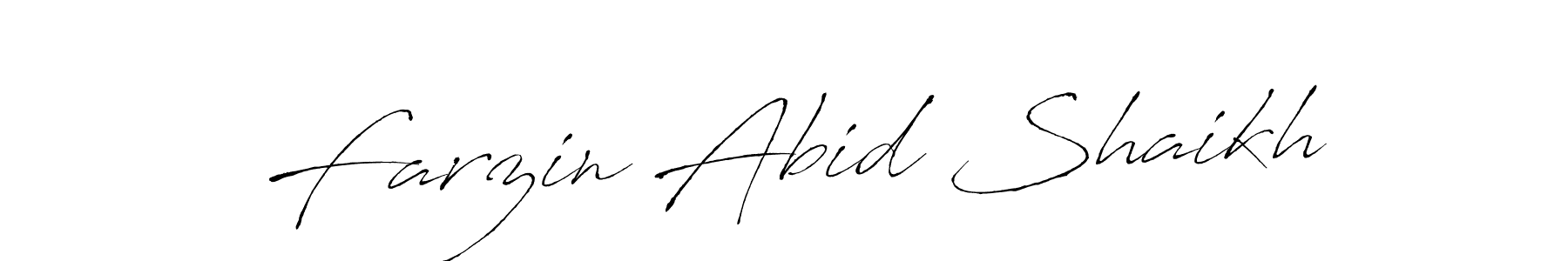 Farzin Abid Shaikh stylish signature style. Best Handwritten Sign (Antro_Vectra) for my name. Handwritten Signature Collection Ideas for my name Farzin Abid Shaikh. Farzin Abid Shaikh signature style 6 images and pictures png