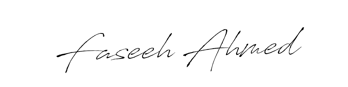 Create a beautiful signature design for name Faseeh Ahmed. With this signature (Antro_Vectra) fonts, you can make a handwritten signature for free. Faseeh Ahmed signature style 6 images and pictures png