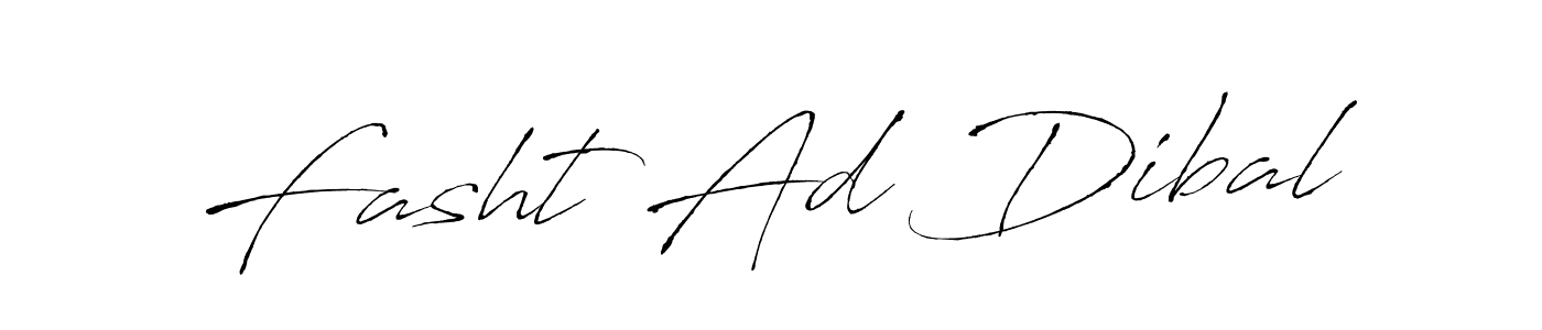 How to make Fasht Ad Dibal name signature. Use Antro_Vectra style for creating short signs online. This is the latest handwritten sign. Fasht Ad Dibal signature style 6 images and pictures png