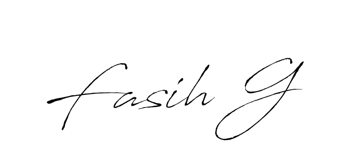 It looks lik you need a new signature style for name Fasih G. Design unique handwritten (Antro_Vectra) signature with our free signature maker in just a few clicks. Fasih G signature style 6 images and pictures png