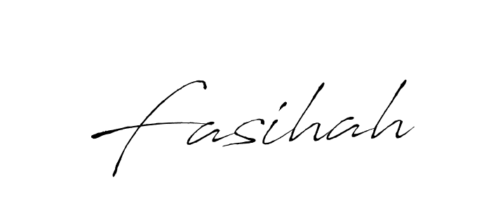 Make a beautiful signature design for name Fasihah. With this signature (Antro_Vectra) style, you can create a handwritten signature for free. Fasihah signature style 6 images and pictures png