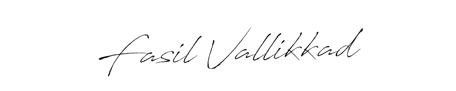 How to make Fasil Vallikkad name signature. Use Antro_Vectra style for creating short signs online. This is the latest handwritten sign. Fasil Vallikkad signature style 6 images and pictures png