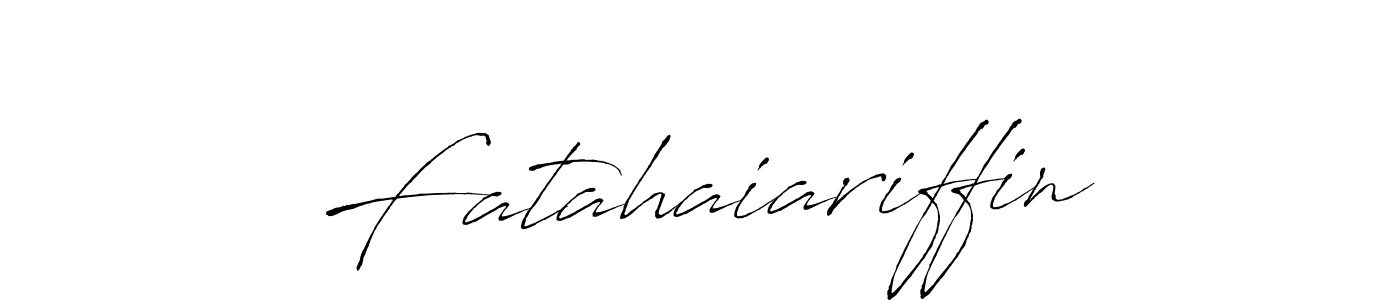 How to make Fatahaiariffin name signature. Use Antro_Vectra style for creating short signs online. This is the latest handwritten sign. Fatahaiariffin signature style 6 images and pictures png