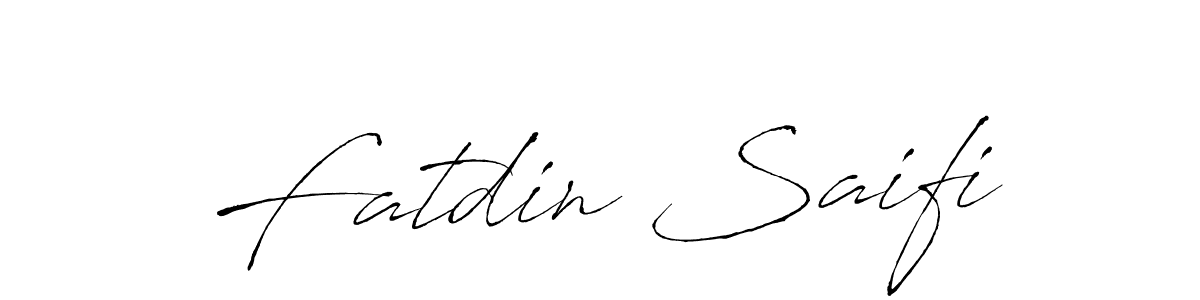 Fatdin Saifi stylish signature style. Best Handwritten Sign (Antro_Vectra) for my name. Handwritten Signature Collection Ideas for my name Fatdin Saifi. Fatdin Saifi signature style 6 images and pictures png