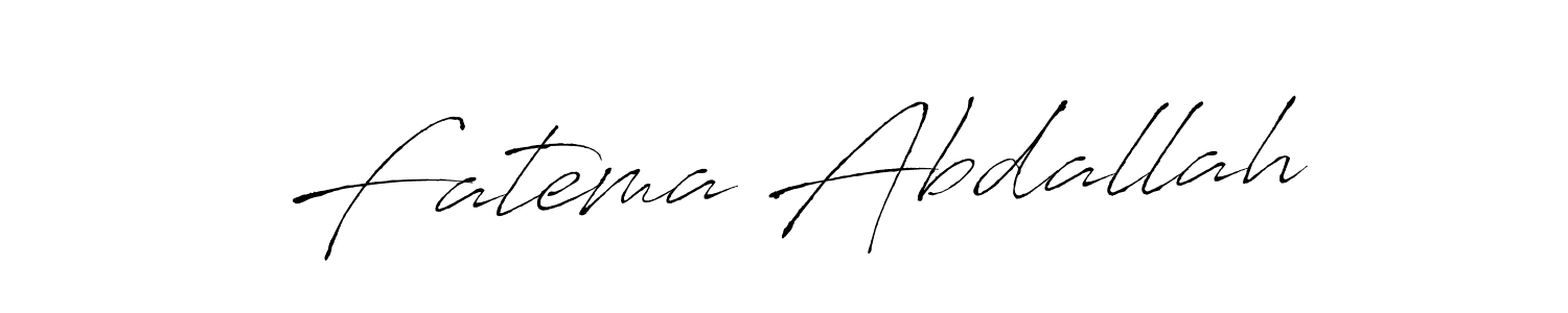Fatema Abdallah stylish signature style. Best Handwritten Sign (Antro_Vectra) for my name. Handwritten Signature Collection Ideas for my name Fatema Abdallah. Fatema Abdallah signature style 6 images and pictures png