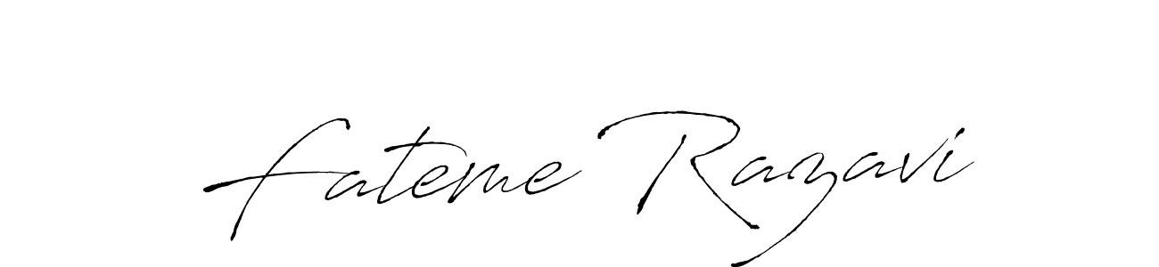 Create a beautiful signature design for name Fateme Razavi. With this signature (Antro_Vectra) fonts, you can make a handwritten signature for free. Fateme Razavi signature style 6 images and pictures png