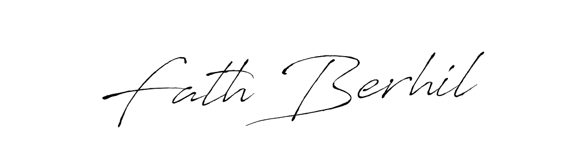 Create a beautiful signature design for name Fath Berhil. With this signature (Antro_Vectra) fonts, you can make a handwritten signature for free. Fath Berhil signature style 6 images and pictures png