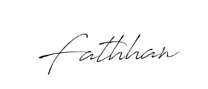 Make a beautiful signature design for name Fathhan. With this signature (Antro_Vectra) style, you can create a handwritten signature for free. Fathhan signature style 6 images and pictures png