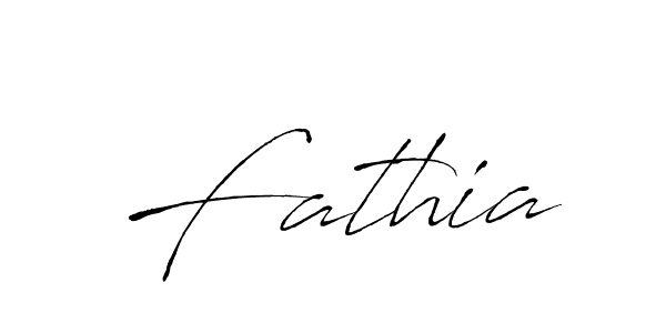 Make a beautiful signature design for name Fathia. With this signature (Antro_Vectra) style, you can create a handwritten signature for free. Fathia signature style 6 images and pictures png