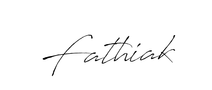 How to make Fathiak signature? Antro_Vectra is a professional autograph style. Create handwritten signature for Fathiak name. Fathiak signature style 6 images and pictures png