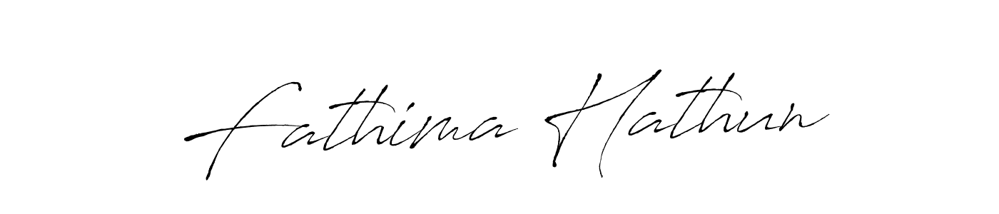 Make a beautiful signature design for name Fathima Hathun. With this signature (Antro_Vectra) style, you can create a handwritten signature for free. Fathima Hathun signature style 6 images and pictures png