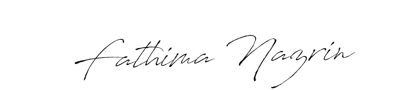 Design your own signature with our free online signature maker. With this signature software, you can create a handwritten (Antro_Vectra) signature for name Fathima Nazrin. Fathima Nazrin signature style 6 images and pictures png