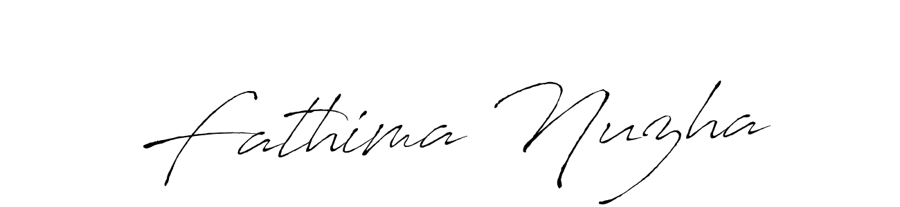 Make a beautiful signature design for name Fathima Nuzha. With this signature (Antro_Vectra) style, you can create a handwritten signature for free. Fathima Nuzha signature style 6 images and pictures png