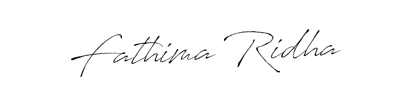Make a beautiful signature design for name Fathima Ridha. With this signature (Antro_Vectra) style, you can create a handwritten signature for free. Fathima Ridha signature style 6 images and pictures png