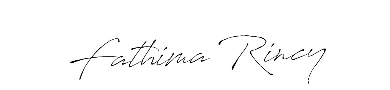 Fathima Rincy stylish signature style. Best Handwritten Sign (Antro_Vectra) for my name. Handwritten Signature Collection Ideas for my name Fathima Rincy. Fathima Rincy signature style 6 images and pictures png