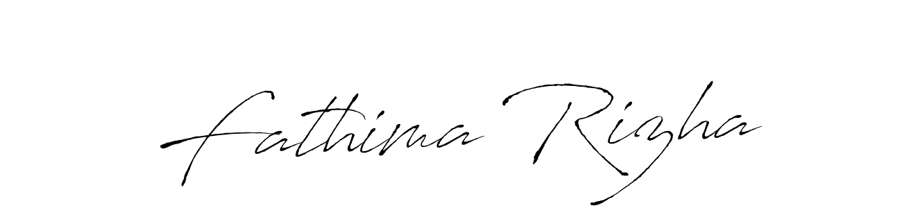 Make a beautiful signature design for name Fathima Rizha. With this signature (Antro_Vectra) style, you can create a handwritten signature for free. Fathima Rizha signature style 6 images and pictures png