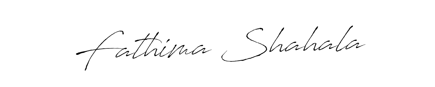 Make a beautiful signature design for name Fathima Shahala. With this signature (Antro_Vectra) style, you can create a handwritten signature for free. Fathima Shahala signature style 6 images and pictures png