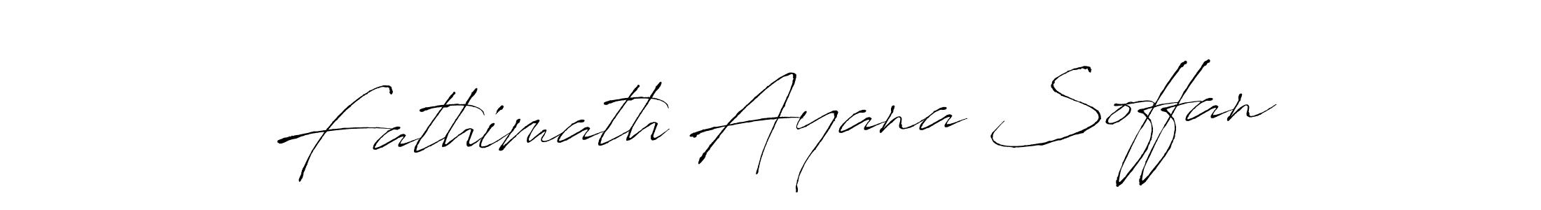 Make a beautiful signature design for name Fathimath Ayana Soffan. With this signature (Antro_Vectra) style, you can create a handwritten signature for free. Fathimath Ayana Soffan signature style 6 images and pictures png