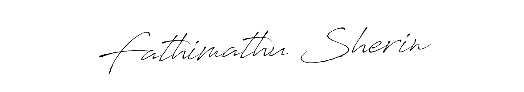 Create a beautiful signature design for name Fathimathu Sherin. With this signature (Antro_Vectra) fonts, you can make a handwritten signature for free. Fathimathu Sherin signature style 6 images and pictures png