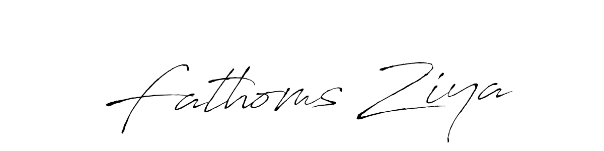 Fathoms Ziya stylish signature style. Best Handwritten Sign (Antro_Vectra) for my name. Handwritten Signature Collection Ideas for my name Fathoms Ziya. Fathoms Ziya signature style 6 images and pictures png