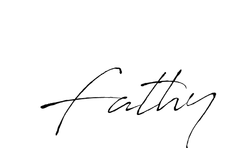 Use a signature maker to create a handwritten signature online. With this signature software, you can design (Antro_Vectra) your own signature for name Fathy. Fathy signature style 6 images and pictures png