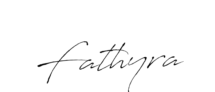 Use a signature maker to create a handwritten signature online. With this signature software, you can design (Antro_Vectra) your own signature for name Fathyra. Fathyra signature style 6 images and pictures png