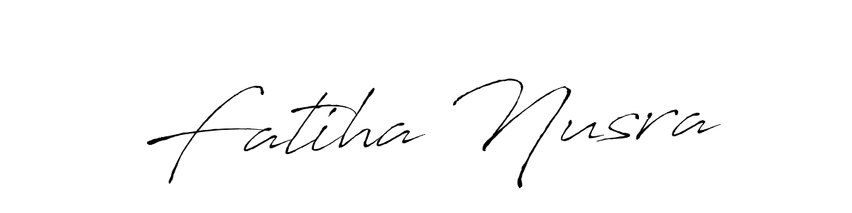 Make a beautiful signature design for name Fatiha Nusra. With this signature (Antro_Vectra) style, you can create a handwritten signature for free. Fatiha Nusra signature style 6 images and pictures png