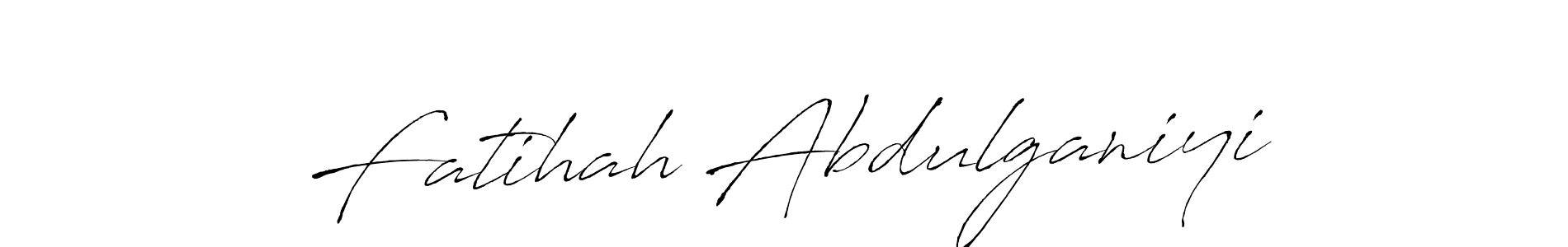 This is the best signature style for the Fatihah Abdulganiyi name. Also you like these signature font (Antro_Vectra). Mix name signature. Fatihah Abdulganiyi signature style 6 images and pictures png