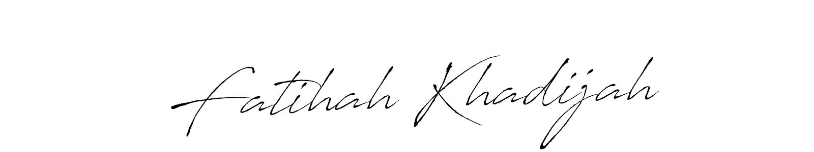 This is the best signature style for the Fatihah Khadijah name. Also you like these signature font (Antro_Vectra). Mix name signature. Fatihah Khadijah signature style 6 images and pictures png