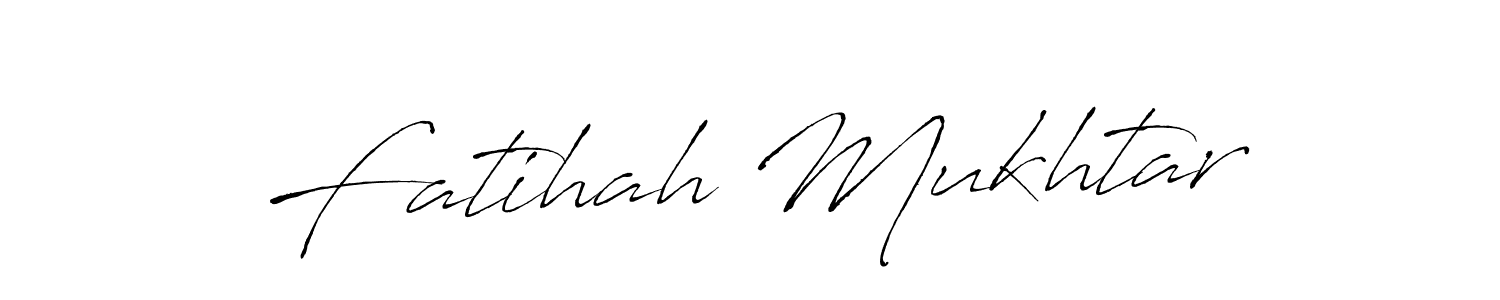 Fatihah Mukhtar stylish signature style. Best Handwritten Sign (Antro_Vectra) for my name. Handwritten Signature Collection Ideas for my name Fatihah Mukhtar. Fatihah Mukhtar signature style 6 images and pictures png