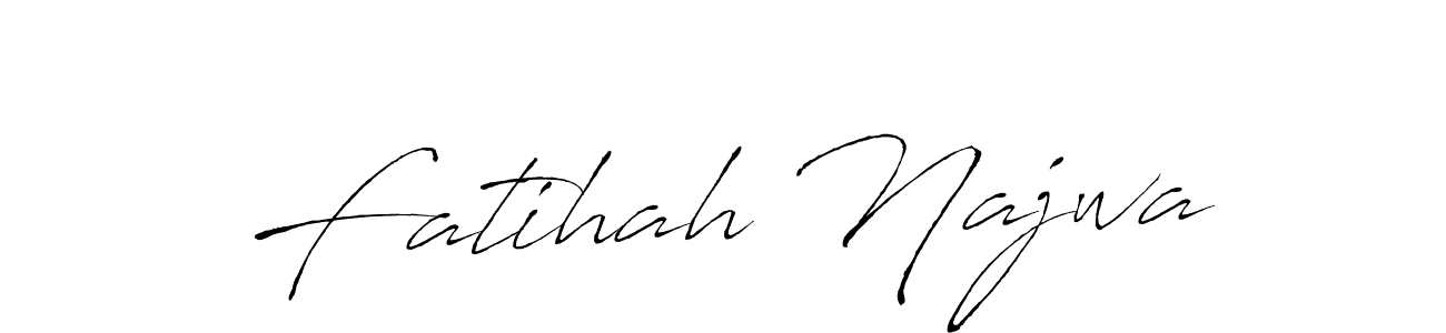Make a beautiful signature design for name Fatihah Najwa. With this signature (Antro_Vectra) style, you can create a handwritten signature for free. Fatihah Najwa signature style 6 images and pictures png