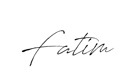 Design your own signature with our free online signature maker. With this signature software, you can create a handwritten (Antro_Vectra) signature for name Fatim. Fatim signature style 6 images and pictures png